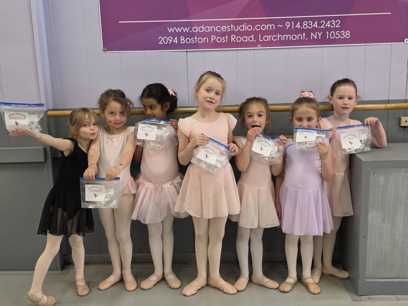 Young ballerinas at the studio