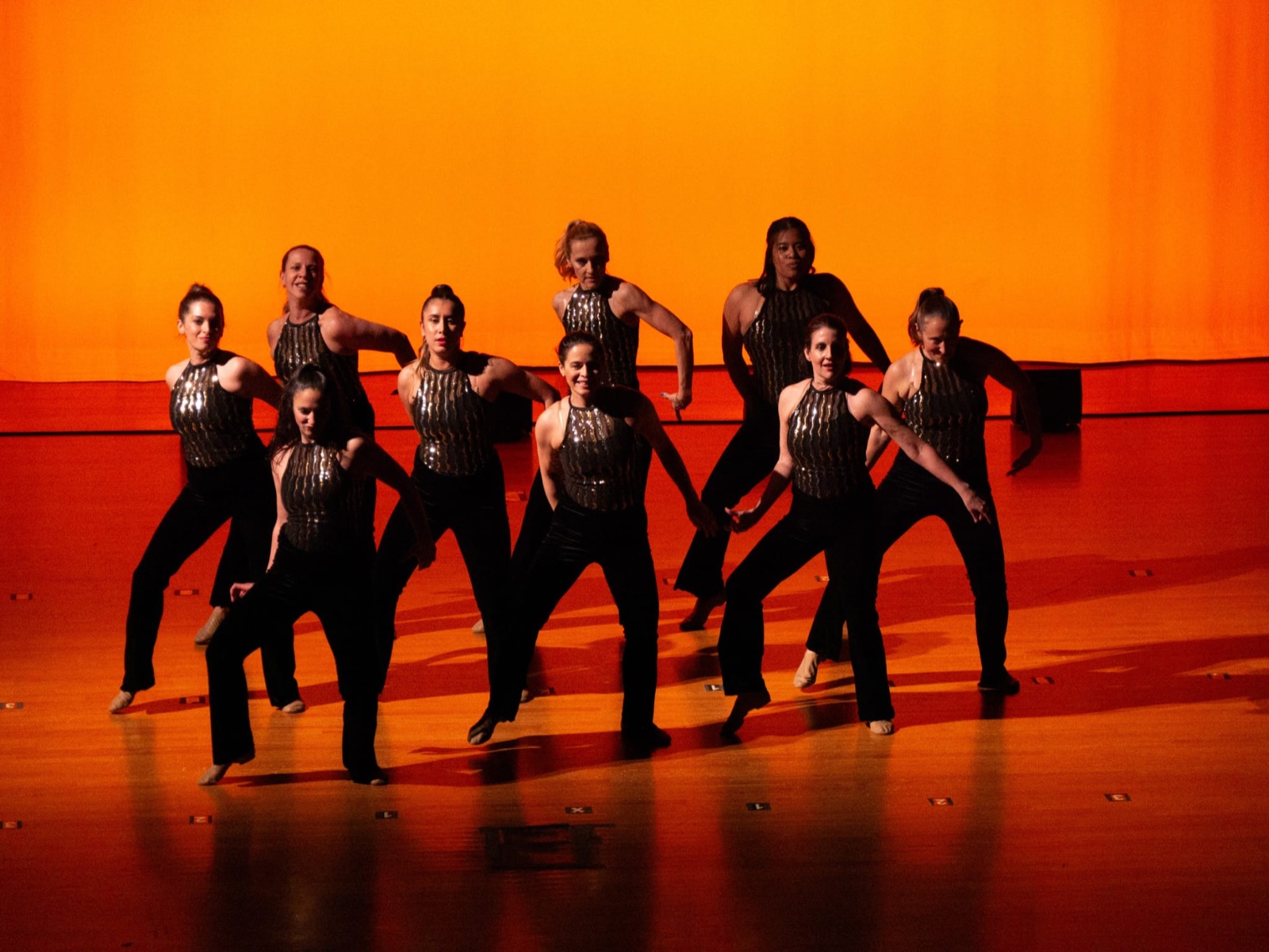Dancers performing on stage